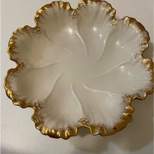 Lenox gold and cream candy dish